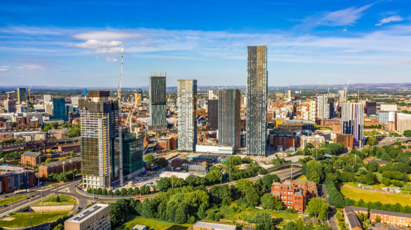 Daytime Manchester skyline