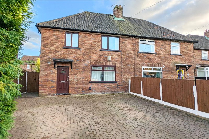 A spacious three bedroom semi-detached family home with generous gardens and excellent potential.