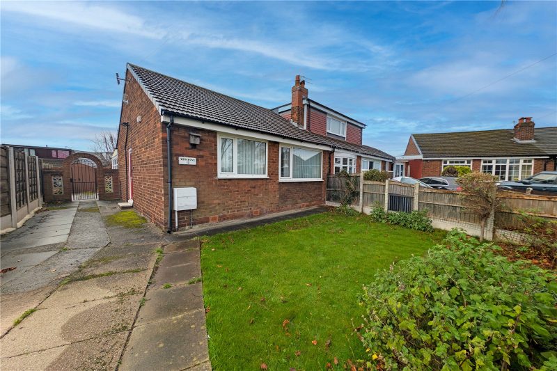 A well-proportioned two bedroom semi-detached bungalow with a south-facing garden and excellent potential.